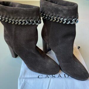 Brown Suede Casedei Booties